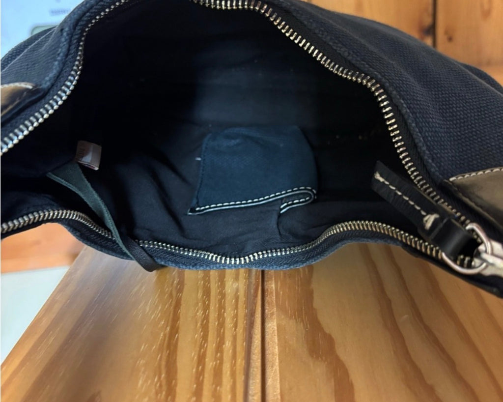 Dooney & Bourke Black Canvas Hobo Shoulder Bag