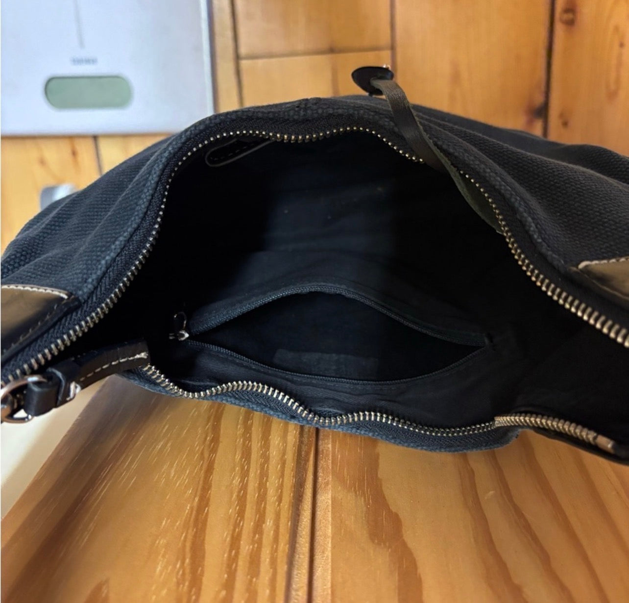 Dooney & Bourke Black Canvas Hobo Shoulder Bag