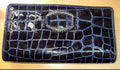 Brighton Dark Navy Blue Croc-Embossed Leather Organizer Wallet