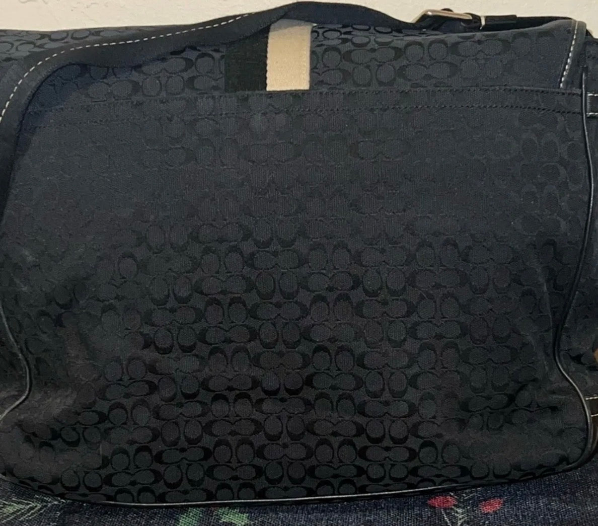Coach Voyager Black Signature Canvas Messenger Bag - F70183 Pre-Owned